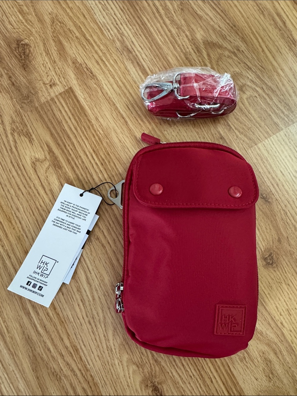 IHKWIP Red Compact Crossbody Bag ✨ NWT